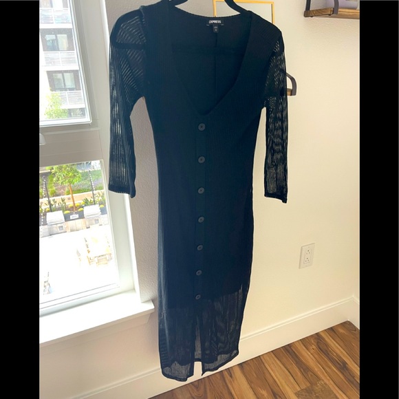 🖤 black dress button down front size small - Picture 1 of 2